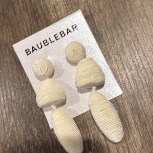 Baublebar Elegant Cream Spiral Earrings - Picture 1 of 4